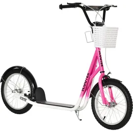 Homcom Kinderroller rosa - rosa, weiß