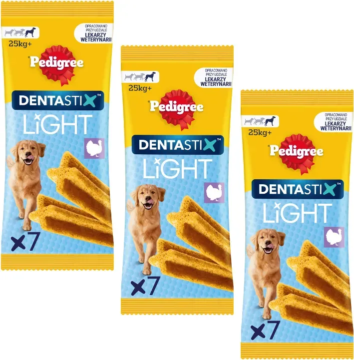 Pedigree Dentastix Light Dental Chews Große Rassen Hundeleckerlis 3x(7 Stk. - 152g)