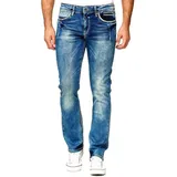 RUSTY NEAL NEW YORK Straight Fit Blau 30/34