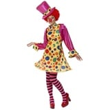 Smiffys Kostüm Dotty Clown, Dieses Clownskostüm ist voll auf den Punkt! gelb L