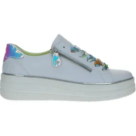 REMONTE Damen Sneaker D1C06, Frauen Halbschuhe,lose Einlage,Strassenschuhe,Sportschuhe,Freizeitschuhe,Turnschuhe,Weiss Kombi (80),39 EU - 39