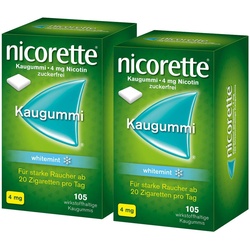 Nicorette Kaugummi 4 mg whitemint 2 x 105 Kaugummis