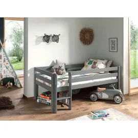 58 aufm Kessel Kojenbett Karolina 90 x 200 cm Kiefer massiv grau
