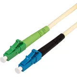 Value Glasfaserkabel 9/125μm, LC UPC / LC APC Stecker, simplex, elfenbeinfarben, 10 m