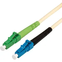 Value Glasfaserkabel 9/125μm, LC UPC / LC APC Stecker, simplex, elfenbeinfarben, 10 m