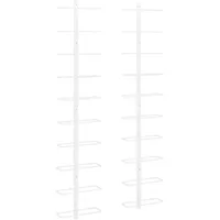 vidaXL Weinregal 10 Flaschen 2 Stk. Weiß