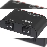 SpeaKa Professional 2 Port Lautsprecher-Umschalter Klemmanschluss Metallgehäuse Schwarz