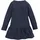 Miss Melody MISS MELODY, Mädchen, Gr. 128/134, N-Gr, blau (marine, bedruckt), Single Jersey, Obermaterial: 95% Baumwolle, 5% Elasthan, bedruckt, Rundhals, Raglanärmel abgesteppte Kante, Kleider Jerseykleid, toller Frontdruck mit Glitzereffekt