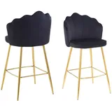 SalesFever Barhocker 2er-Set schwarz