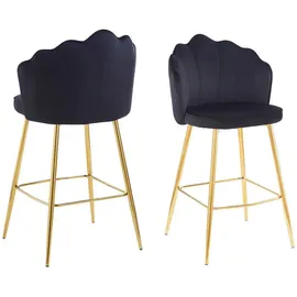 SalesFever Barhocker 2er-Set schwarz