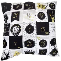 Hergo Creation Hergo Sofahelden Adventskalender-Kissen Black/White