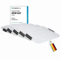 Novaliv Aufbewahrungsbox - (5 St), Deckel weiß