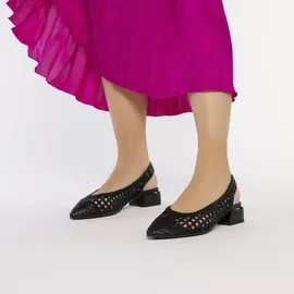 Gioseppo Fikove, geflochtene Ballerinas aus Leder, Schwarz, für Damen, Schwarz, 37 EU