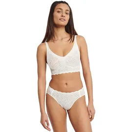 SLOGGI Bralette ZERO Feel Bliss nahtlos, V-Ausschnitt, Stretch-Spitze, herausnehmbaren Pads beige S