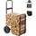 Vevor Kaminholzwagen Pulverbeschichteter Stahl 67 x 52 x 110 cm inkl. Bungee-Seil Schwarz