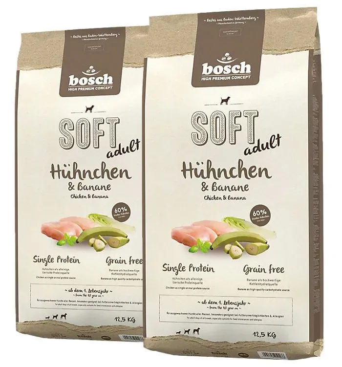 BOSCH SOFT ADULT Hühnchen & Banane 25 kg (2 x 12,5 kg)