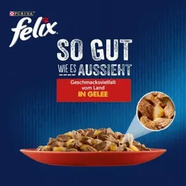 purina felix® So gut wie es aussieht Geschmacksvielfalt vom Land in Gelee 80 x 85 g
