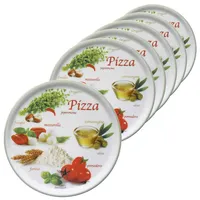 Mambocat 6er Set Pizzateller Napoli Pizzafoods grün 31cm - 04019#ZP1
