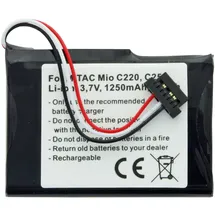 AccuCell Akku passend für Mitac Mio E4MT081202B12 Akku