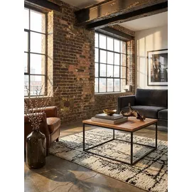 KADIMA DESIGN Couchtisch Industrial Beige Akazie 60 x 41 x 60 cm