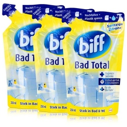 biff Biff Bad Total Zitrone Nachfüllbeutel 250ml – Kraftvoll gegen Kalk (3e Badreiniger
