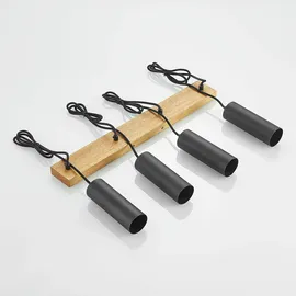 LINDBY Maniva 4-flg. 60 cm rechteckig schwarz