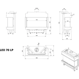 Kratki LEO 70 Gaskamin 7,3 kW schwarz