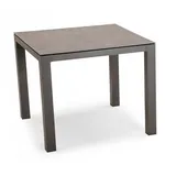 BEST Freizeitmöbel Houston Gartentisch 90 x 90 x 75 cm silber/anthrazit