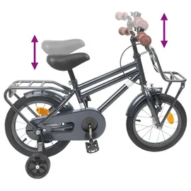 vidaXL Kinderfahrrad 12 Zoll Dunkelgrau