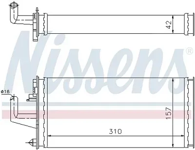 Nissens Wärmetauscher, Innenraumheizung [Hersteller-Nr. 71807] für Iveco