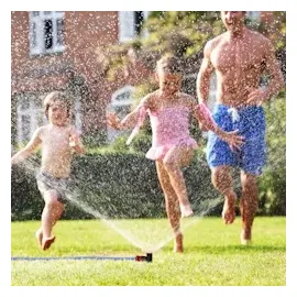 Relaxdays Sprühregner 2er Set 6 m schwarz