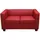 Mendler 2er Sofa Couch Loungesofa Lille ~ Kunstleder, rot