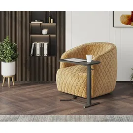 eSmart Beistelltisch Stahl 60 x 38 cm schwarz höhenverstellbar