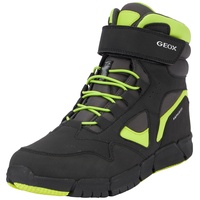 GEOX J FLEXYPER Boy B ABX Ankle Boot, Black/Lime, 29 EU