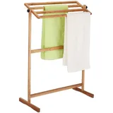 Relaxdays Handtuchständer Stehend Braun 98 x 66 x 31 cm