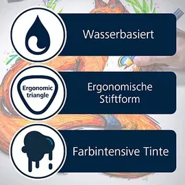 Schneider Paint-It 040 27 Teile Brush-Pens farbsortiert, 1 Set