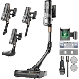 Proscenic 20 Akku-Staubsauger mit Wischfunktion, 70 kPa/680 W, bis zu 70 Min. Saug- und Wischzeit, flexible, klappbare Saugrohr, GreenEye-Erkennung, Anti-Verhedderung, selbststehend, leichter Stielstaubsauger, für Tierhaare und Teppiche, EU-Stecker