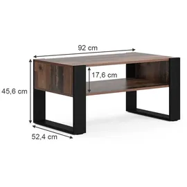 Vicco Couchtisch Olli 92 x 52,4 cm mit Ablage