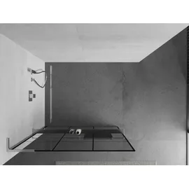 Mexen Kioto+ L Walk-In-Dusche 100 x 200 cm schwarz/Chrom 800-100-123-01-77