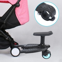 Buggy Board Trittbrett mit Sitz für Kinderwagen Rollbrett Universal bis 25kg DE