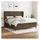 vidaXL Boxspringbett mit Matratze Dunkelbraun 180x200 cm Stoff