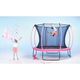 authentic sports & toys Springsafe Trampolin Wave 305 cm inkl. Sicherheitsnetz flamingo pink