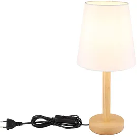 Nowa Tischleuchte Holzoptik Weiß