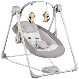 Babyschaukel Klappbar Babywippe 5 Geschwindigkeitsstufen Schaukelliege Babywiege