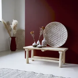 Tikamoon Deko-Bank aus Teakholz 80 Kilim