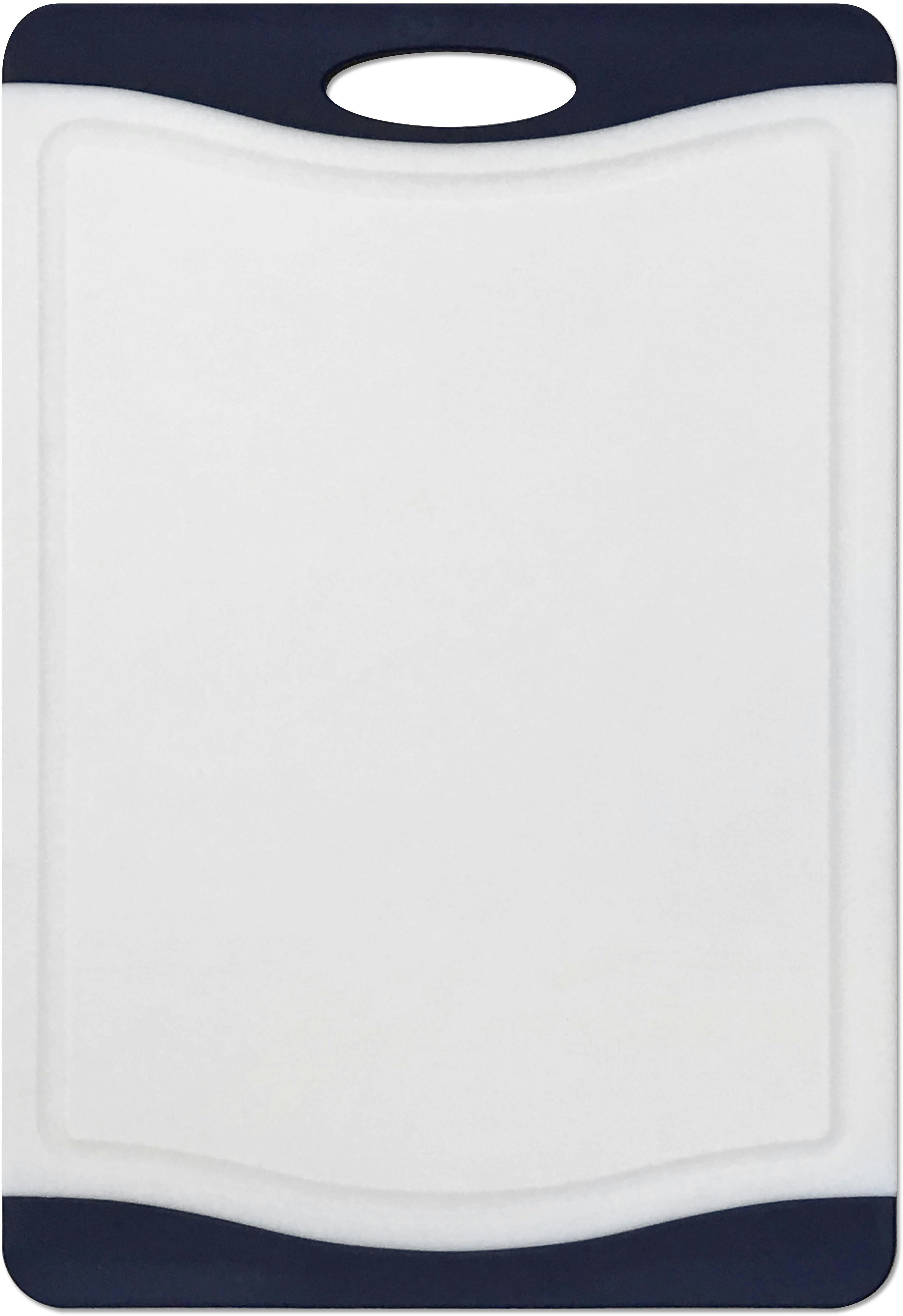 Tarrington House Schneidebrett, Polypropylene/thermoplastischem Kunststoff, 44.5 x 30.5 x 1.1 cm, rutschfeste Kanten, weiß/dunkelblau
