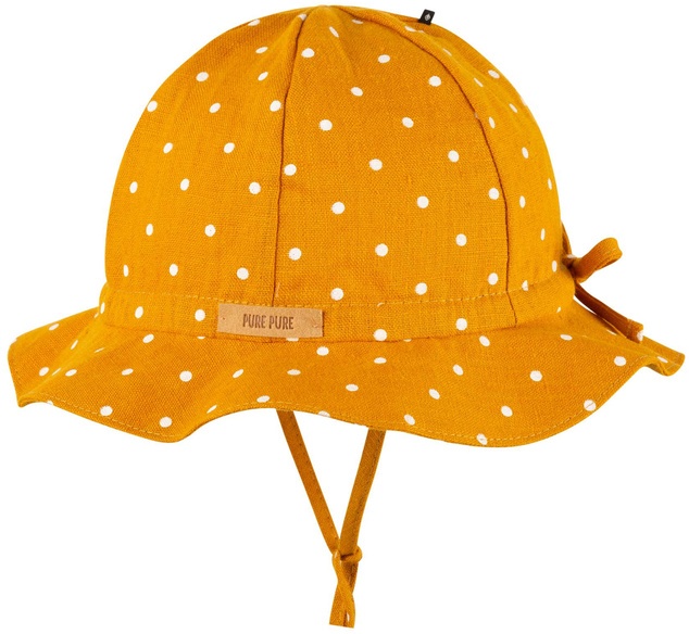 PURE PURE BY BAUER - Sommerhut LEA DOTS in mango/white, Gr.47