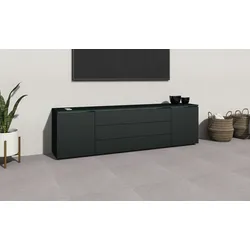 Lowboard BORCHARDT MÖBEL "San Diego", schwarz (schwarz matt), Sideboards, Breite 200 cm