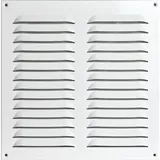 Upmann Wetterschutzgitter aufschraubbar eckig 320x320 mm mit Mittelsteg weiß