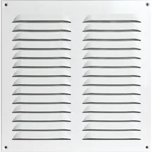 Upmann Wetterschutzgitter aufschraubbar eckig 320x320 mm mit Mittelsteg weiß